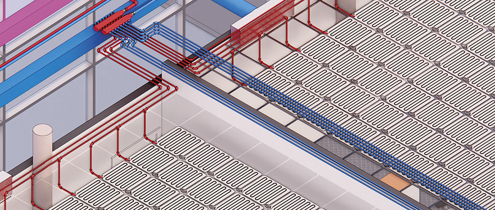 Soluzione idronica ad alta efficienza con terminali radianti