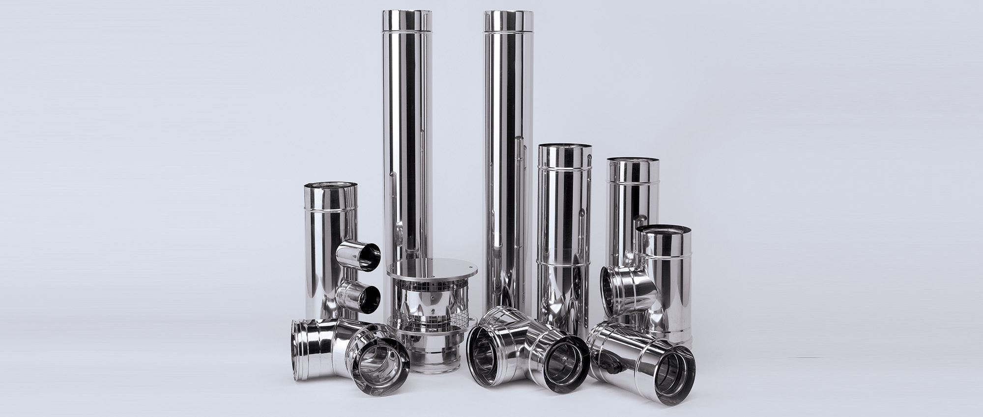 Twin wall ventilated air gap flue concentric system