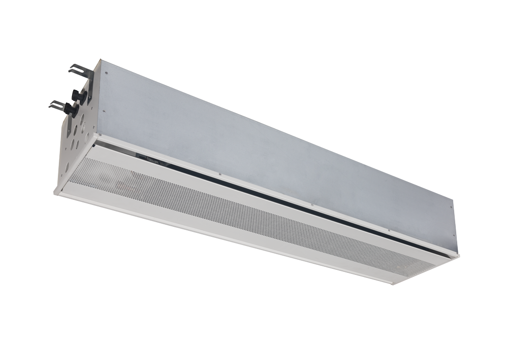 Chilled beam with 2-way air jet with double vertical coil for false ceiling mounting - nominal width 300 mm