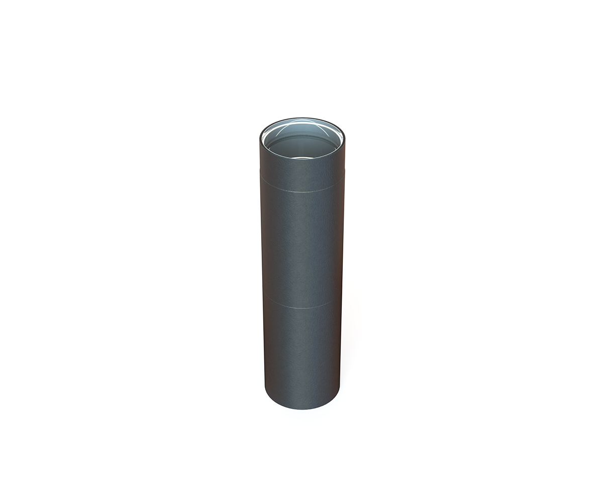 Twin wall static air gap flue pipe for pellet stoves | black painted SMART PELLET